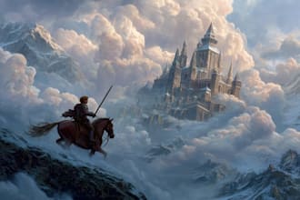 draw fantasy book cover, illustration