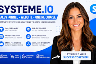 create systeme io sales funnel, systeme io website, systeme io online course