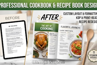 do kdp cookbook formatting recipes design cookbook formatting recipe book design