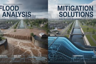 perform professional flood risk assessment and hydrology modeling for project