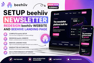 setup beehiiv newsletter redesign beehiiv website and beehive landing page
