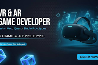 develop 3d unity VR ar games and app prototypes in oculus meta quest studio