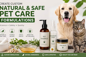 create custom natural and safe pet care formulations