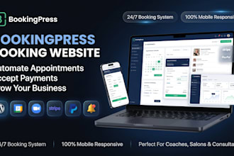 build bookingpress wordpress appointment booking website for coach, salon