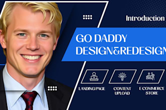 develop your godaddy website design and redesign landing page seo developement