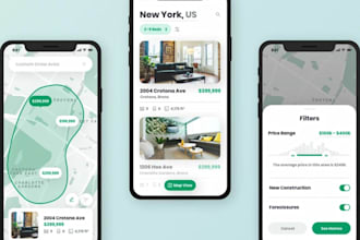 build a real estate app or property listing marketplace with flutter or nextjs