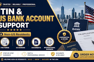 help non US residents get itin and US bank account