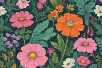 create botanical illustrations of flowers and plants for branding