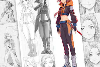 make a character sheet with a unique art style