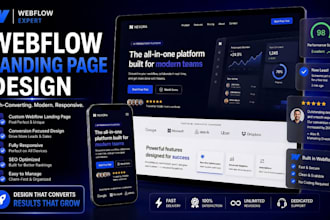 design high converting webflow landing page for coaches and consultants