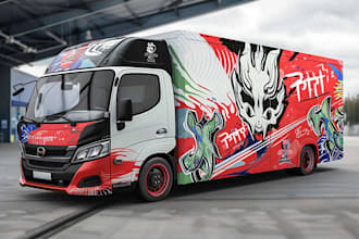 do a creative vehicle wrap for your van, car, ford van, truck or vehicle graphic