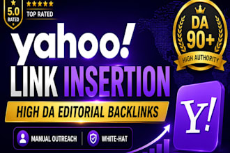 do yahoo link insertion and brand mentions in existing yahoo articles