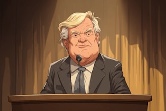 create a political or satirical cartoon