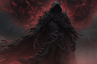 illustrate a dark fantasy character