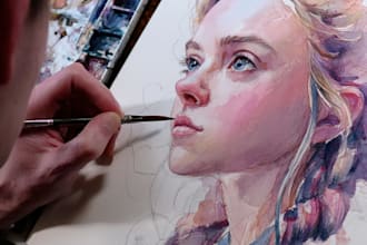 draw your portrait in watercolor
