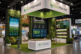 3d booth design agriculture booth exhibition backdrop branding