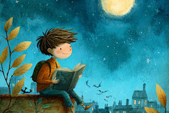 illustrate whimsical watercolor illustration children story