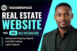 build squarespace real estate website with idx mls integration and live listing