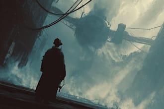 draw custom spaceship sci fi steampunk nft