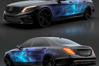 do itasha car wrap design, racing car wrap, car wrap design,