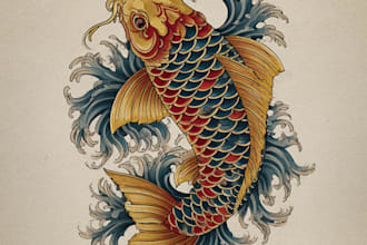 design a professional japanese tattoo design