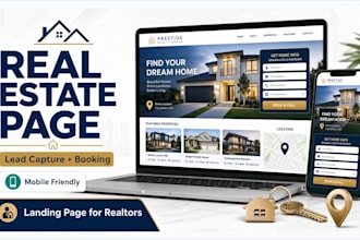 design real estate landing page for property leads