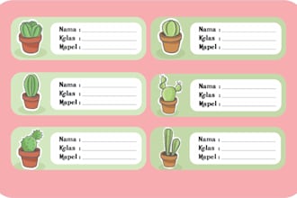 design cute and professional school subject stickers for students