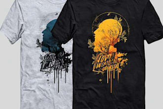 do vintage retro hand drawn illustration for t shirt design