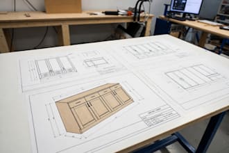 design kitchen cabinets, wardrobes and millwork shop drawings