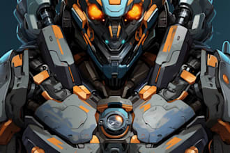 draw high quality mecha concepts