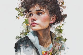 paint a unique watercolor portrait