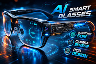 design ai powered smart glasses pcb with qualcomm som, camera sensor integration