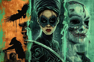 create dark art illustration