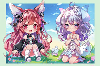 draw cute chibi art for you
