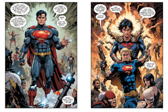 design professional superhero comic art pages