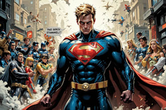 create stunning superhero comic art and illustrations