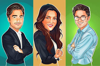 draw vector cartoon portrait illustration from your photo