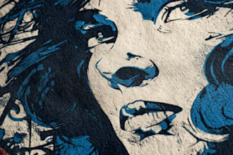 create awesome linocut illustration artwork