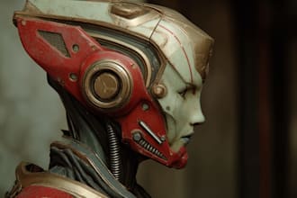draw your sci fi character illustration or fantasy