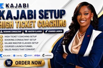 setup kajabi high ticket coaching booking consultant kajabi master classe course
