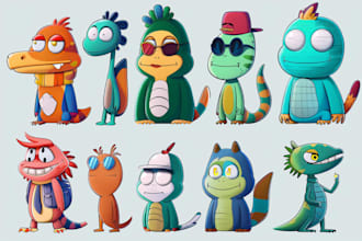 design cartoon characters for nft collections with metadata
