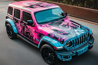 design professional car wrap, van wrap any vehicle wrap