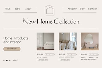 build a luxury home decor shopify store dropshipping store furniture website