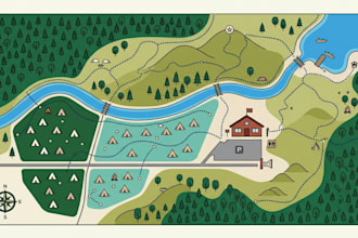 design guide maps for resorts, tourism and outdoor retreats