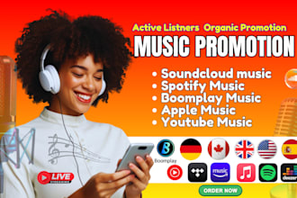 spotify music promotion soundcloud music apple music promotion amazon music
