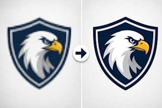 convert logo, image, sketch or artwork to clean vector ai, eps, svg