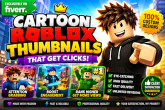 design clickable roblox and minecraft thumbnails