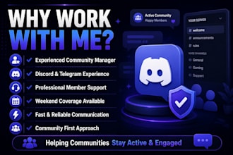 provide professional discord community management for your business or project