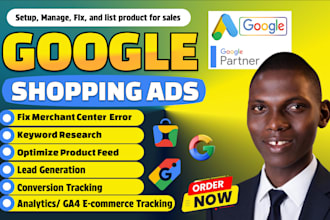 optimize google shopping ads, fix merchant center, and product feed for sales