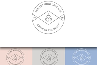 design a premium candle logo for boutique candle brands